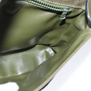 CELINE Shoulder Bag Leather Khaki Gold Auth KD335-19