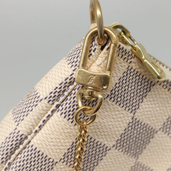 LOUIS VUITTON Damier Azur Mini Pochette Accessoires Pouch N63005 Auth KD345