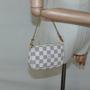 LOUIS VUITTON Damier Azur Mini Pochette Accessoires Pouch N63005 Auth KD345-21