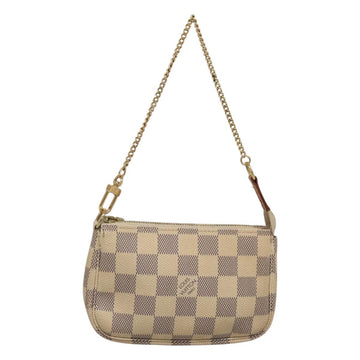 LOUIS VUITTON Damier Azur Mini Pochette Accessoires Pouch N63005 Auth KD346
