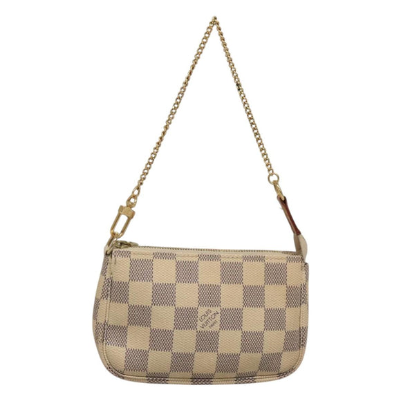 LOUIS VUITTON Damier Azur Mini Pochette Accessoires Pouch N63005 Auth KD346