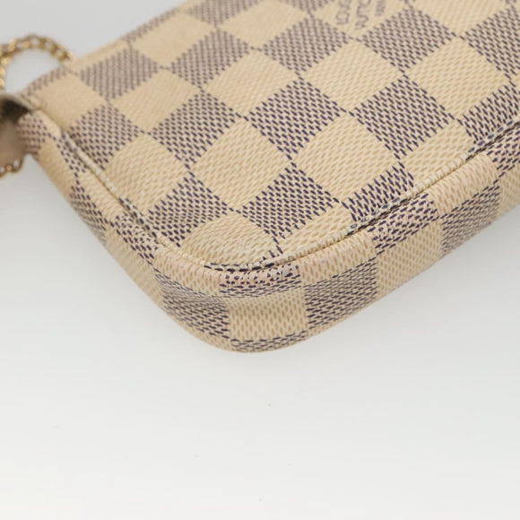 LOUIS VUITTON Damier Azur Mini Pochette Accessoires Pouch N63005 Auth KD346