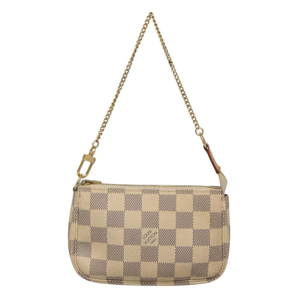 LOUIS VUITTON Damier Azur Mini Pochette Accessoires Pouch N63005 Auth KD346