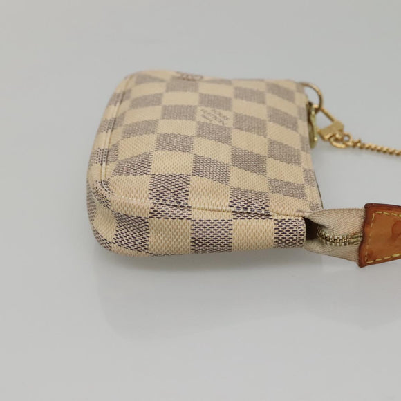 LOUIS VUITTON Damier Azur Mini Pochette Accessoires Pouch N63005 Auth KD346