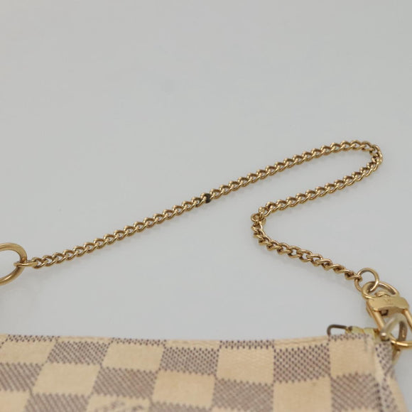 LOUIS VUITTON Damier Azur Mini Pochette Accessoires Pouch N63005 Auth KD346