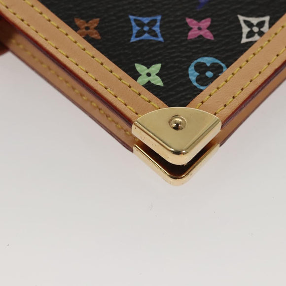 LOUIS VUITTON Multicolor Agenda PM Day Planner Cover Black R21076 LV Auth KD350V