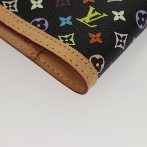 LOUIS VUITTON Multicolor Agenda PM Day Planner Cover Black R21076 LV Auth KD350V