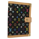 LOUIS VUITTON Multicolor Agenda PM Day Planner Cover Black R21076 LV Auth KD350V-1