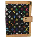 LOUIS VUITTON Multicolor Agenda PM Day Planner Cover Black R21076 LV Auth KD350V-13