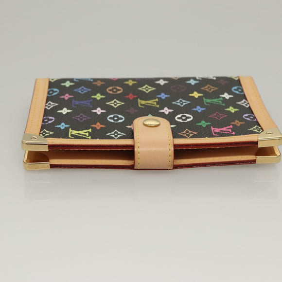 LOUIS VUITTON Multicolor Agenda PM Day Planner Cover Black R21076 LV Auth KD350V