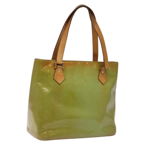 LOUIS VUITTON Monogram Vernis Houston Hand Bag Baby Blue M91005 LV Auth KD353