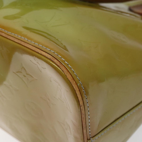 LOUIS VUITTON Monogram Vernis Houston Hand Bag Baby Blue M91005 LV Auth KD353