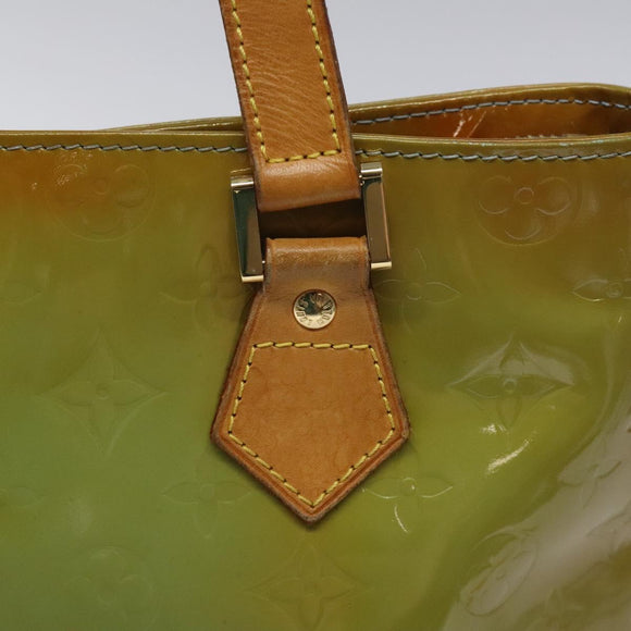 LOUIS VUITTON Monogram Vernis Houston Hand Bag Baby Blue M91005 LV Auth KD353