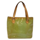 LOUIS VUITTON Monogram Vernis Houston Hand Bag Baby Blue M91005 LV Auth KD353-13