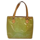 LOUIS VUITTON Monogram Vernis Houston Hand Bag Baby Blue M91005 LV Auth KD353-2