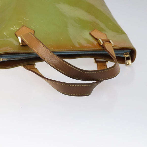 LOUIS VUITTON Monogram Vernis Houston Hand Bag Baby Blue M91005 LV Auth KD353
