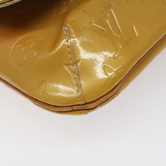 LOUIS VUITTON Monogram Vernis Thompson Street Bag Beige M91301 LV Auth KD355