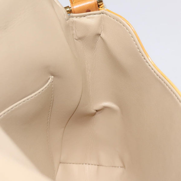 LOUIS VUITTON Monogram Vernis Thompson Street Bag Beige M91301 LV Auth KD355