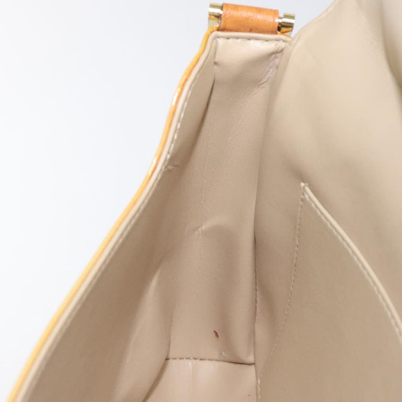 LOUIS VUITTON Monogram Vernis Thompson Street Bag Beige M91301 LV Auth KD355