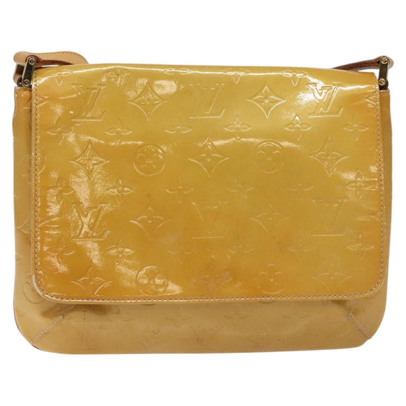LOUIS VUITTON Monogram Vernis Thompson Street Bag Beige M91301 LV Auth KD355