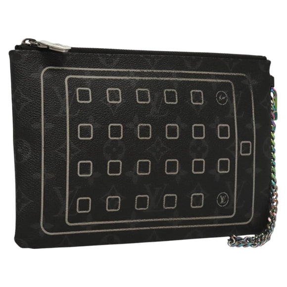 LOUIS VUITTON Monogram Eclipse Fragment iPhone Case M64449 LV Auth KD362