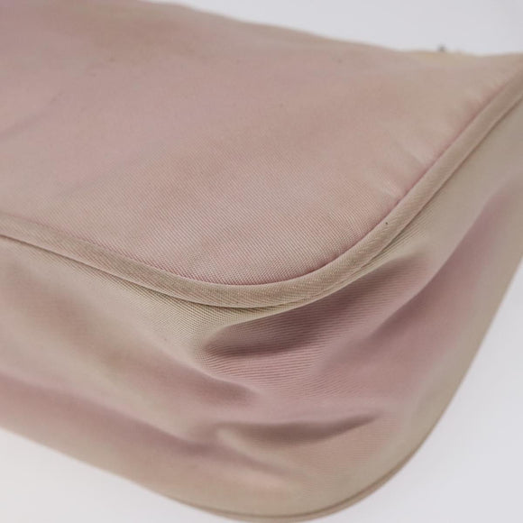 PRADA Accessory Pouch Nylon Pink Silver Auth KD371