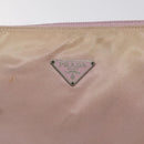 PRADA Accessory Pouch Nylon Pink Silver Auth KD371-17