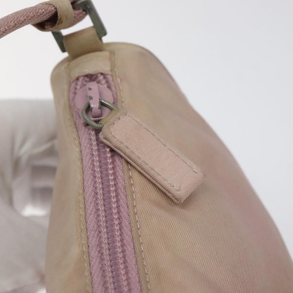 PRADA Accessory Pouch Nylon Pink Silver Auth KD371