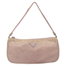 PRADA Accessory Pouch Nylon Pink Silver Auth KD371-13