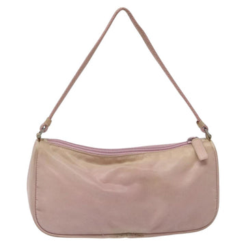 PRADA Accessory Pouch Nylon Pink Silver Auth KD371 - 0