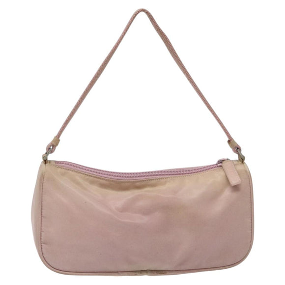 PRADA Accessory Pouch Nylon Pink Silver Auth KD371