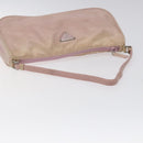PRADA Accessory Pouch Nylon Pink Silver Auth KD371-7
