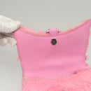 BALENCIAGA Hour Glass Hand Bag Wool 2way Pink Auth KD374-19