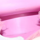 BALENCIAGA Hour Glass Hand Bag Wool 2way Pink Auth KD374-11