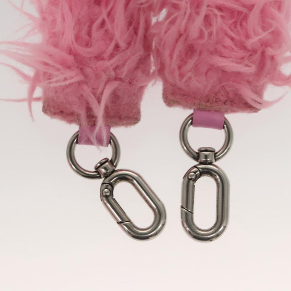 BALENCIAGA Hour Glass Hand Bag Wool 2way Pink Auth KD374