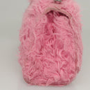 BALENCIAGA Hour Glass Hand Bag Wool 2way Pink Auth KD374-4