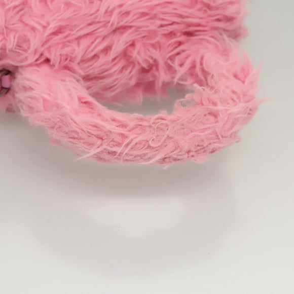 BALENCIAGA Hour Glass Hand Bag Wool 2way Pink Auth KD374