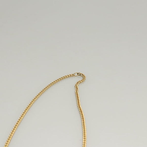 CHANEL Mini Matelasse Chain Pouch Cotton Navy Gold CC Auth KD377