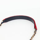 CHANEL Matelasse Camellia Chain Schultertasche Velour Rot CC Auth KD378SM-17
