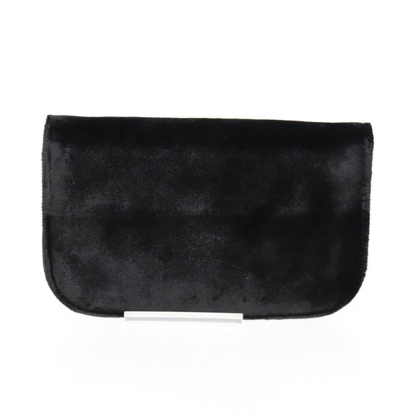 CHANEL Matelasse Camellia Chain Shoulder Bag Velor Red CC Auth KD378SM