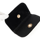 CHANEL Matelasse Camellia Chain Shoulder Bag Velor Red CC Auth KD378SM-35