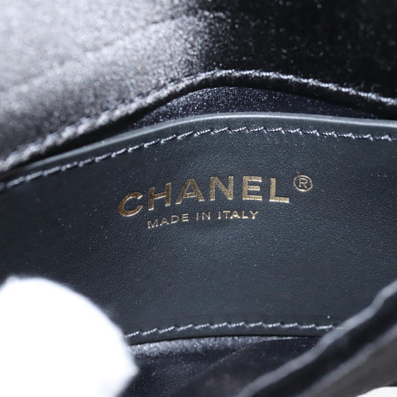CHANEL Matelasse Camellia Chain Schultertasche Velour Rot CC Auth KD378SM