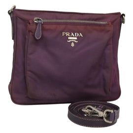 PRADA Shoulder Bag Nylon Purple Auth KD383