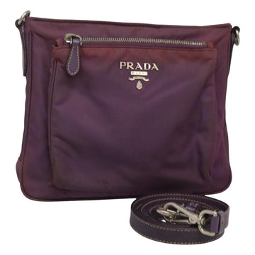 PRADA Shoulder Bag Nylon Purple Auth KD383