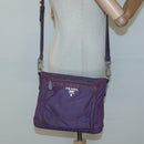 PRADA Shoulder Bag Nylon Purple Auth KD383-24