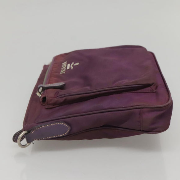 PRADA Shoulder Bag Nylon Purple Auth KD383