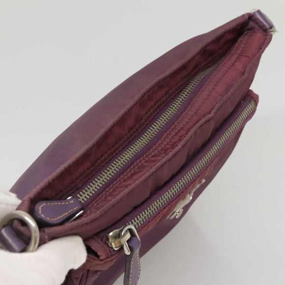 PRADA Shoulder Bag Nylon Purple Auth KD383