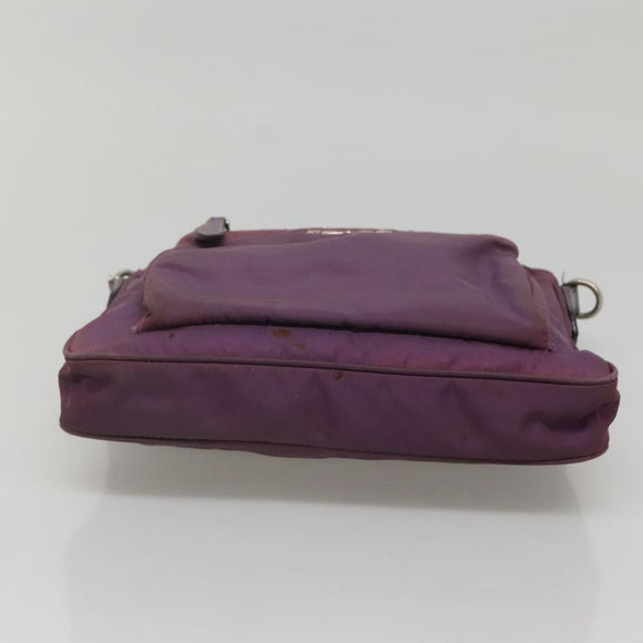 PRADA Shoulder Bag Nylon Purple Auth KD383