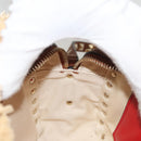 Valentino Studs Shoulder Bag Raffia Beige Brown gold Auth KD385V-20