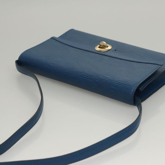 LOUIS VUITTON Epi Pochette Arche Shoulder Bag Blue M52575 LV Auth KD396